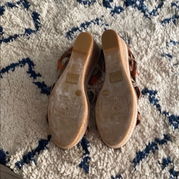 Brown, Orange, and snakeprint Lucky Brand wedges - Picture 3 of 5